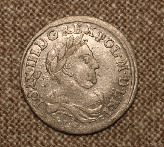 6 грошей 1682 в блеске