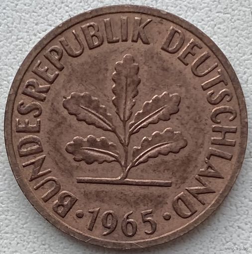 Германия 2 пфеннига 1965 г. J