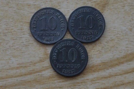 Германия 10 пфеннигов 1917