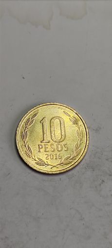 Чили 10 песос 2016