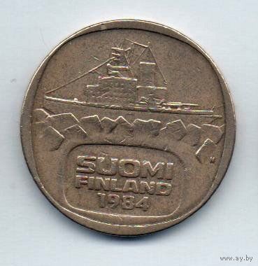 Финляндская Республика. 5 марок 1984 N. Корабль.