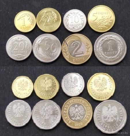 Польша, регулярный чекан 2020 г. (набор из 8 монет)