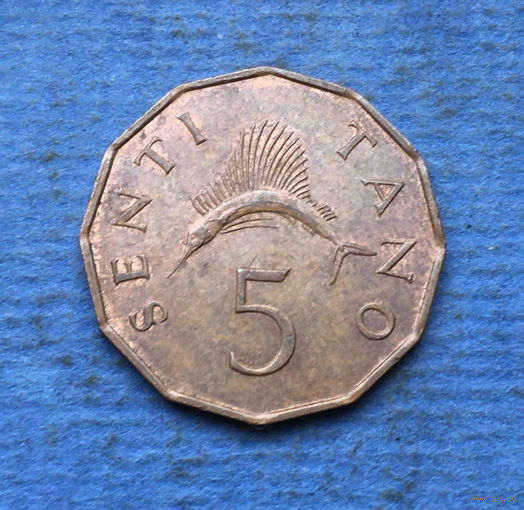 Танзания 5 центов 1966