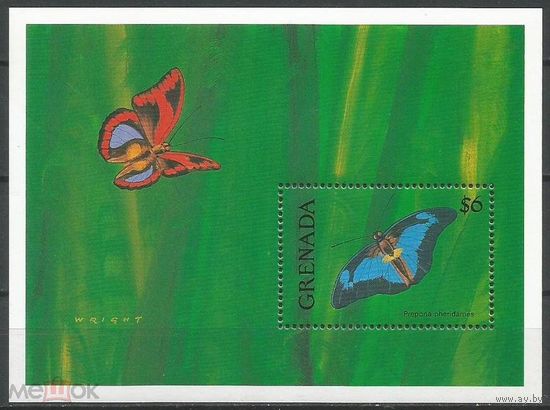 Гренада 1991 г. Фауна, насекомые, бабочки. MNH