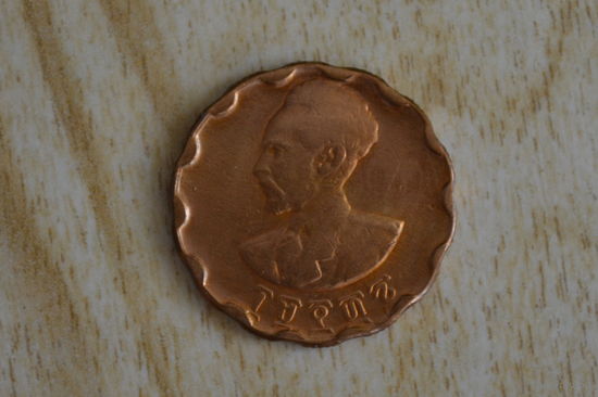 Эфиопия 25 сантимов 1944 с 1 руб