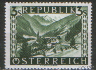 Марка из серии 1946г. Австрия "Ландшафты" MNH