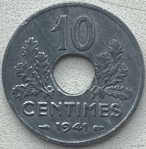 Франция 10 сантимов 1941 г.