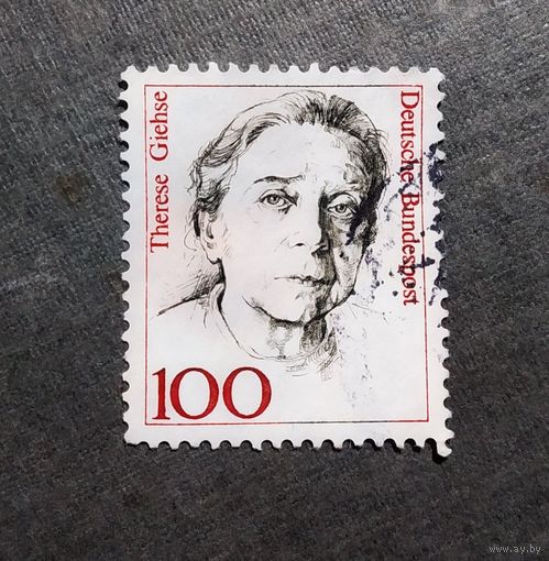 Марка Германия 1988 год Известные женщины