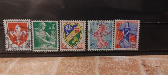 РАСПРОДАЖА ФРАНЦИЯ 1960г. Полная серия. Гаш.