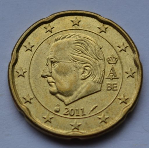 Бельгия, 20 евроцентов 2011 г. (Третий тип).