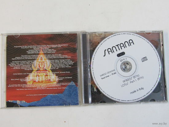 Диск. Фирменный диск. 2СD. Santana. Amigos (1976) Lotus (1974)  (2)
