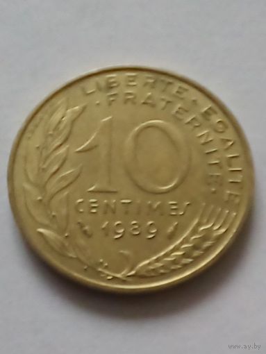 Франция.10 сантимов 1989г.