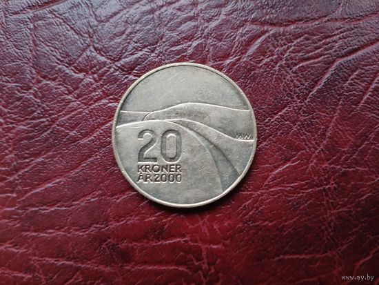 20 крон Норвегия 2000 г. Миллениум. Нечастая.