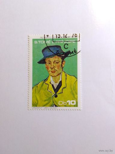 Марки   Живопись  Ван Гог  1978 г.    Сан Томе и Принсипи    1шт -  0,50руб