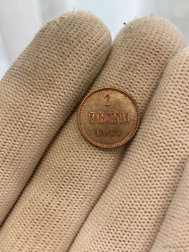 1 пенни 1911 UNC с шб в красивой патине. много лотов