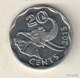 Эсватини (Свазиленд) 20 цент 2015