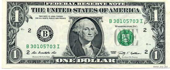 1 доллар США 2009 B.
