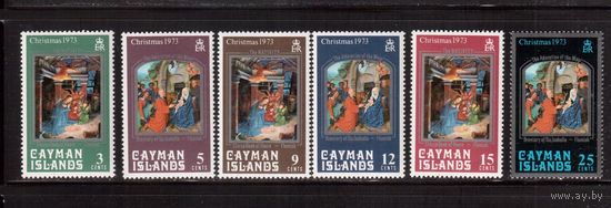 Каймановы острова-1973, (Мих.313-318) **, Рождество, Живопись,