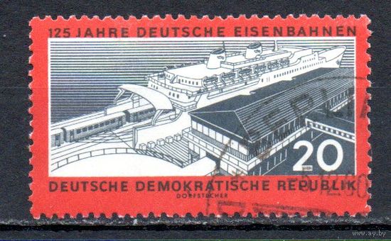 125 лет немецким железным дорогам ГДР 1960 год 1 марка