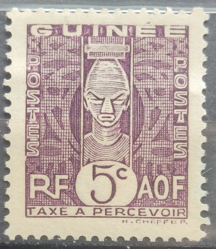 Французская Гвинея 1938г. Доплатная марка