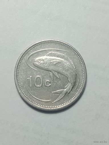 Мальта 10 центов 1998 года .