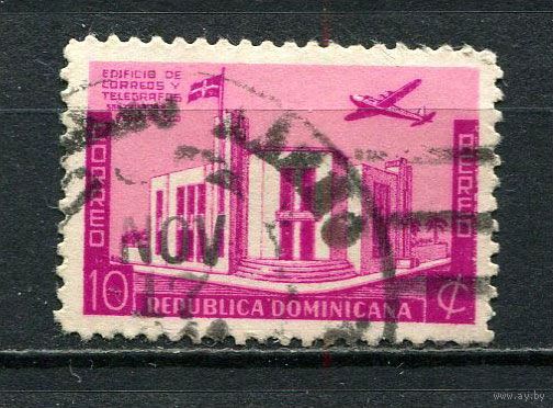 Доминиканская Республика - 1941 - Архитектура и авиация - [Mi. 405] - полная серия - 1 марка. Гашеная.  (Лот 61FN)-T25P23