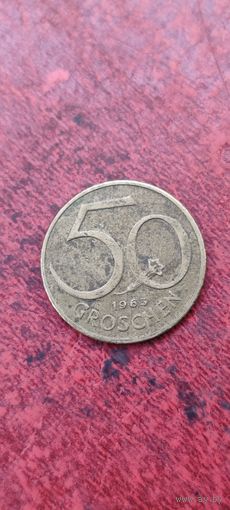 Австрия 50 грошен 1963
