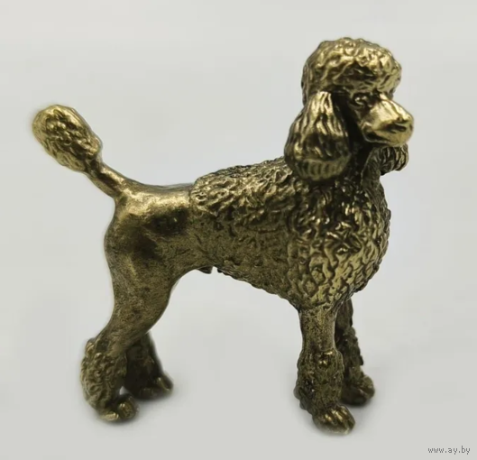 Статуэтка миниатюра Пудель Латунь