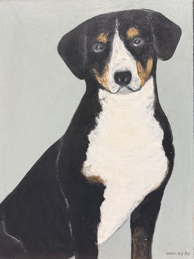 Лисовский А.С "Собачка", 2026г. Холст, акрил. Размер 40х30 см.