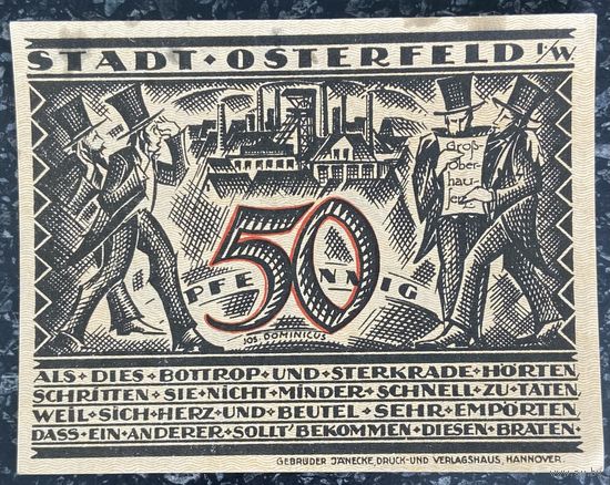 Нотгельд 50 пфеннигов 1921 год. Остерфельд. Веймарская республика