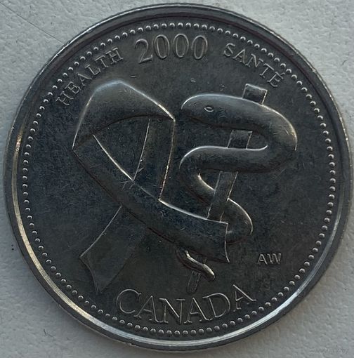 Канада 25 центов 2000 г. Здоровье. Миллениум