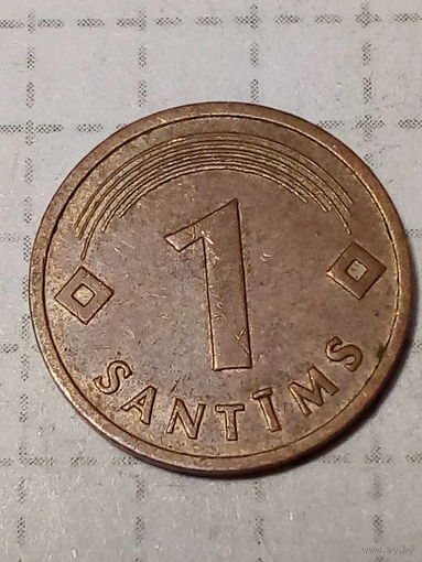 1 сантим Латвия 1992 год