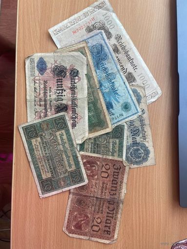 Германия. Кайзеровская империя. Лот из 8 банкнот.-1201