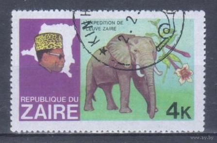 [2125] Заир 1979. Фауна.Африканский слон. Гашеная марка.