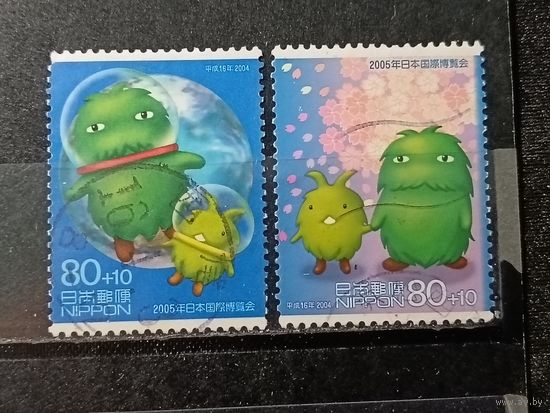Япония, 2004. Всемирная выставка ЭКСПО 2005. Талисман. Полная серия. Mi-3,8 евро гаш.