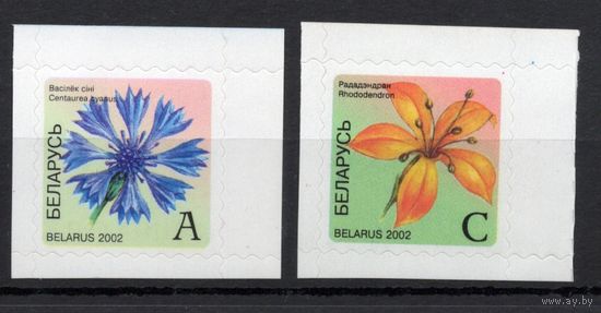 Беларусь 2002. Стандарт 6-й выпуск. Рододендрон, василек 2 марки (241)