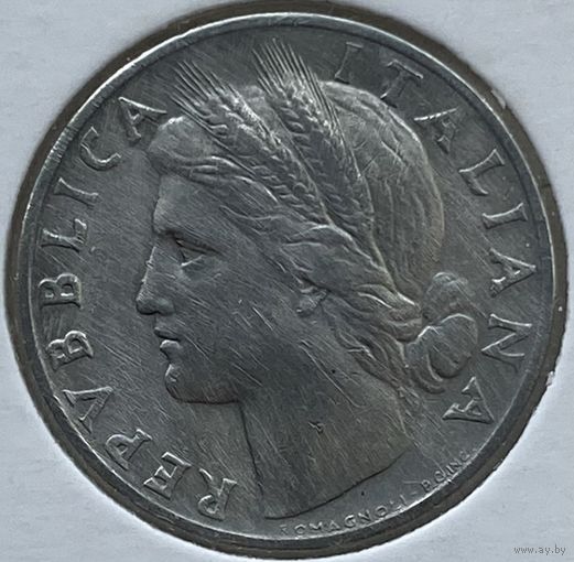 Италия 1 лира 1948 г. В холдере