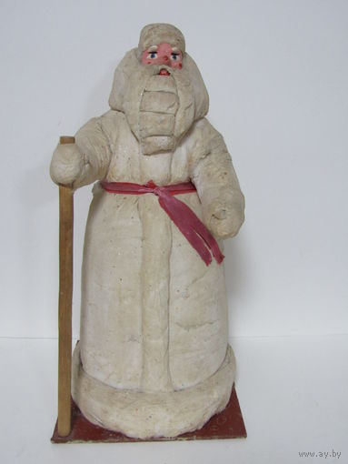 Ёлочная игрушка. "Дед Мороз". Большой. Вата. Папье-маше. Ретро СССР.