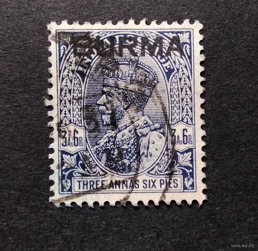 Великобритания\322с\Бирма Мьянма 1937 Король Георг V (надпечатка)