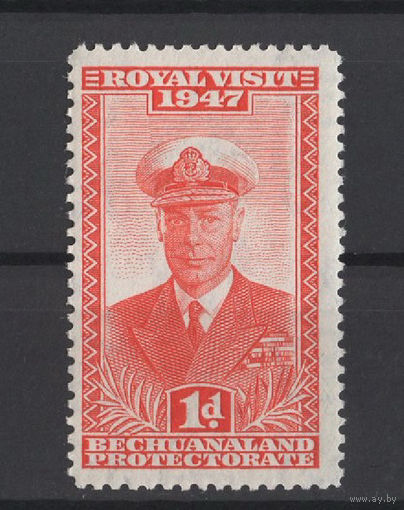 Бечуаналенд Протекторат / Bechuanaland 1947 ** Адмирал Король Георг VI (Альберт Фредерик Артур Георг), Король Соединённого Королевства и доминионов Британского Содружества, последний император Индии