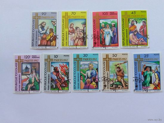 Марки Живопись Религия Того 1982   9  шт - 3,00 руб.