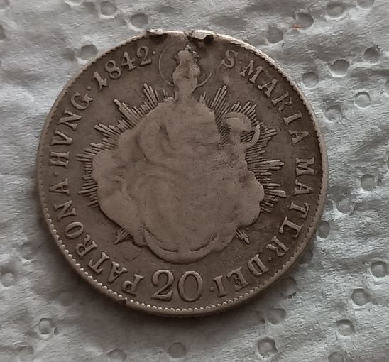 Венгрия 20 крейцеров 1842