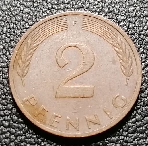 2 пфеннига 1977 "F" - Штутгарт