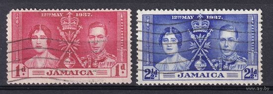 10.BrKS. Великобритания. Колонии. Ямайка. Коронация Георга VI и Елизаветы. 1937 г. 1d, 2 1/2d. Mi.##115/117.