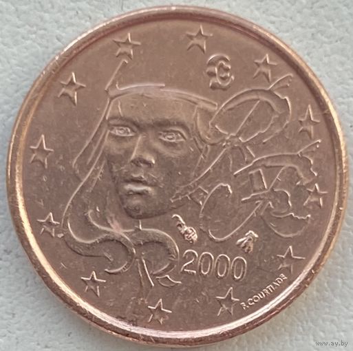 Франция 1 евроцент 2000 г.