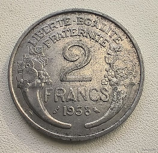 Франция 2 франка 1958  3-11-4