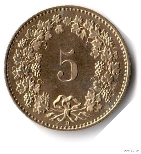 Швейцария. 5 раппенов. 2009 г. (Состояние)