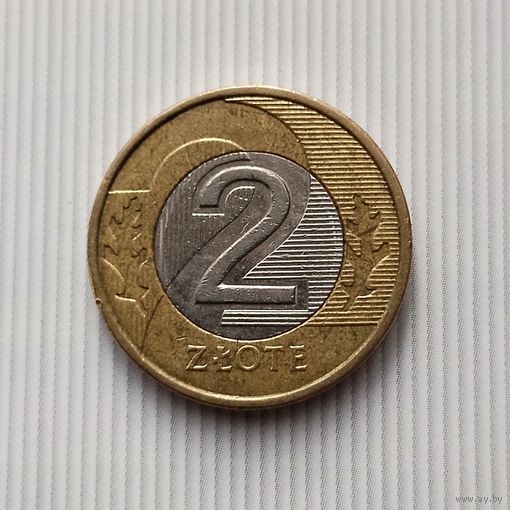 2 злотых 2016 года Польша. Третья Республика. Красивая родная патина!!