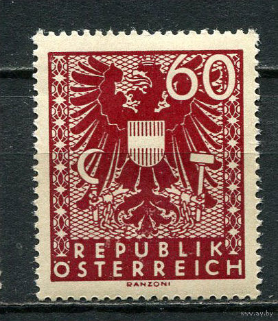 Советская зона оккупации Австрии - 1945 - Герб 60Pfg - [Mi.714] - 1 марка. MNH, MLH.  (Лот 4JR)-T3P19