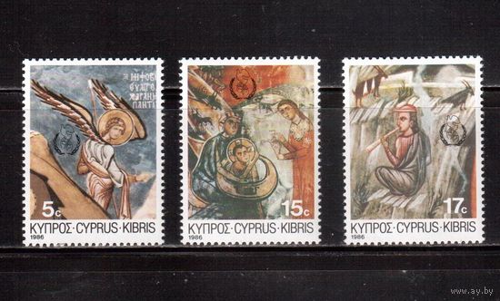 Кипр-1986, (Мих.669-671)  ** ,   Религия, Искусство, Рождество, (полная серия)